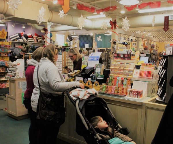 Shoppers at the Grasshopper Shop of Rockland on Day of Giving 2018.